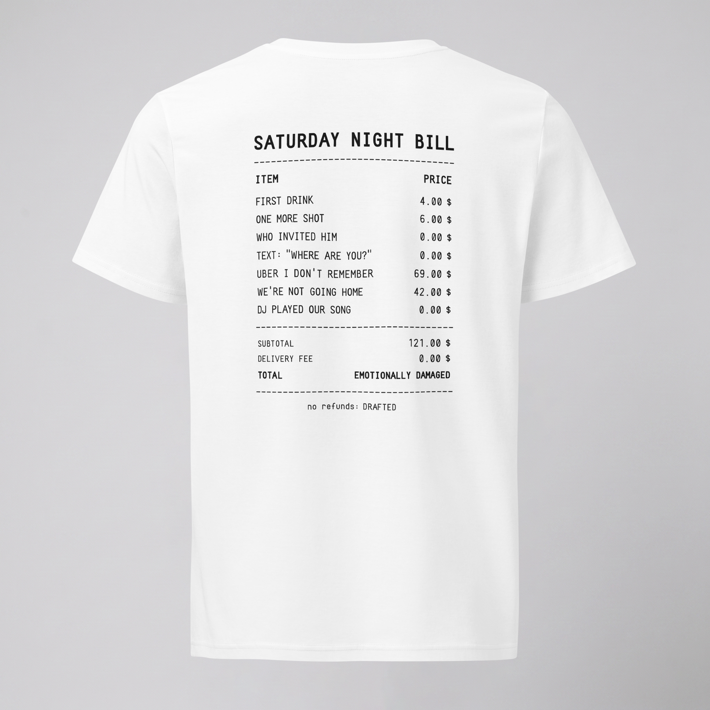 SATURDAY NIGHT BILL